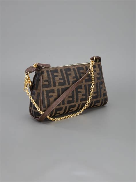 fendi monogram pochette|fendi monogram shopper tote.